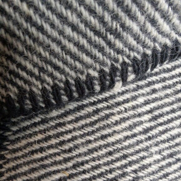 Rare MacAusland’s Woollen Mills Vintage Wool Herringbone Heritage Shawl / Throw - Picture 8 of 11
